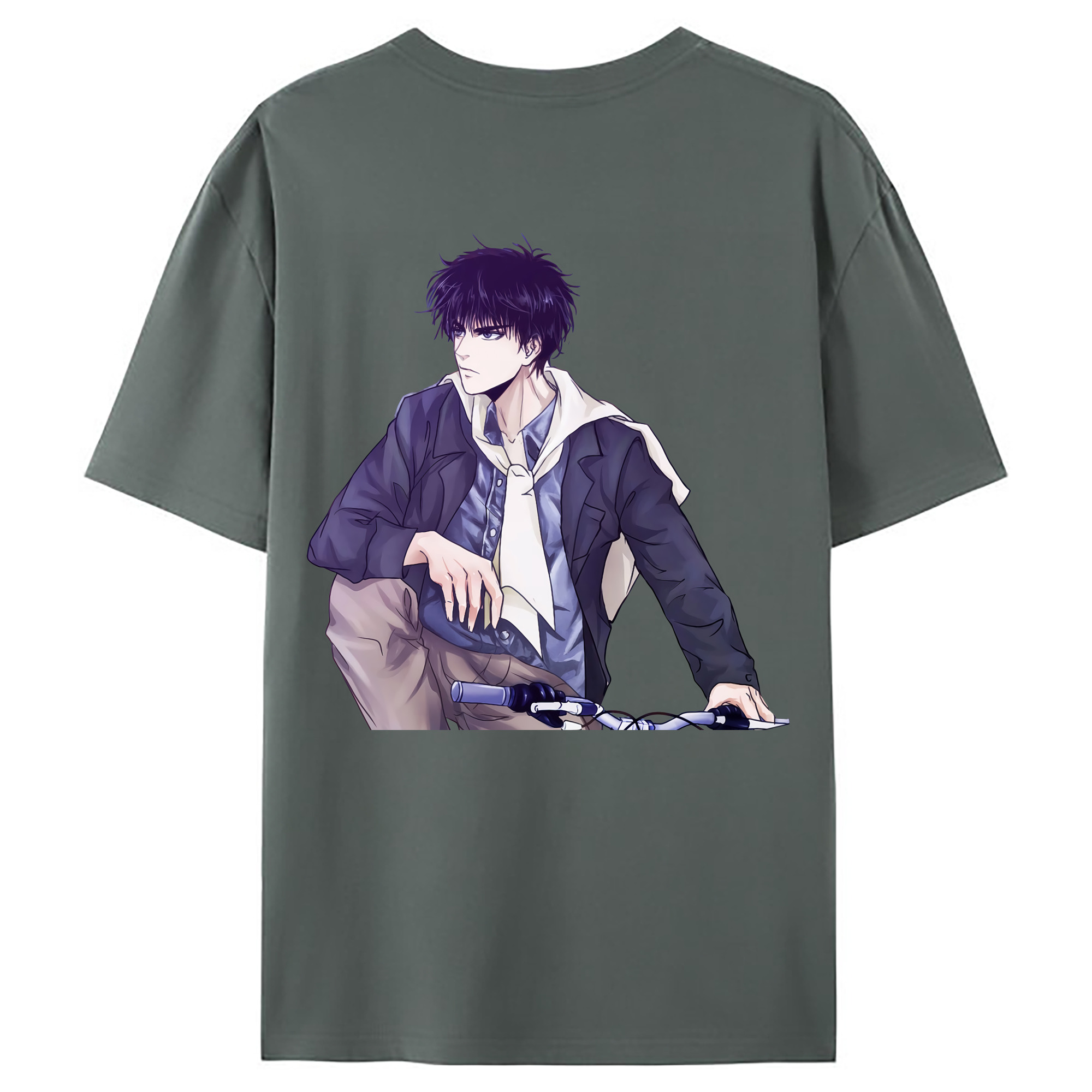 （画像用） SLAM DUNK／スラムダンク 綿100％ メンズ半袖Tシャツ（バックプリント） 通気性